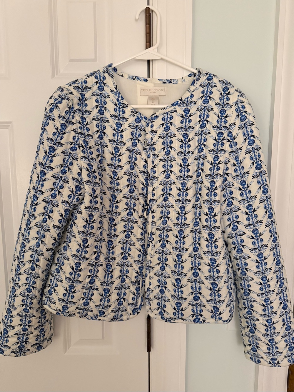 Caroline Constas Quilted Scallop Shell Jacket Large